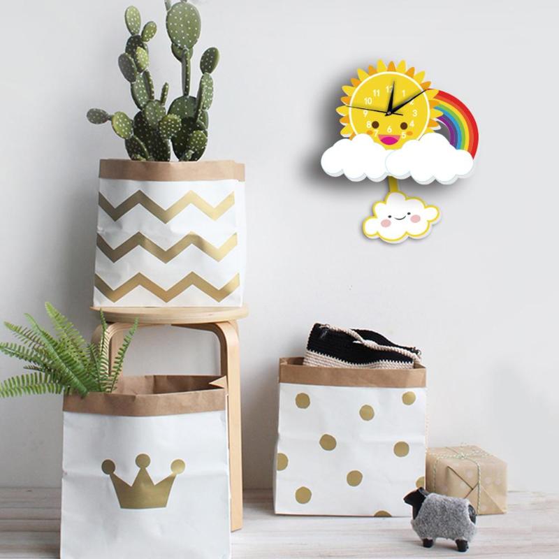 Sunny Rainbow Wall Clock