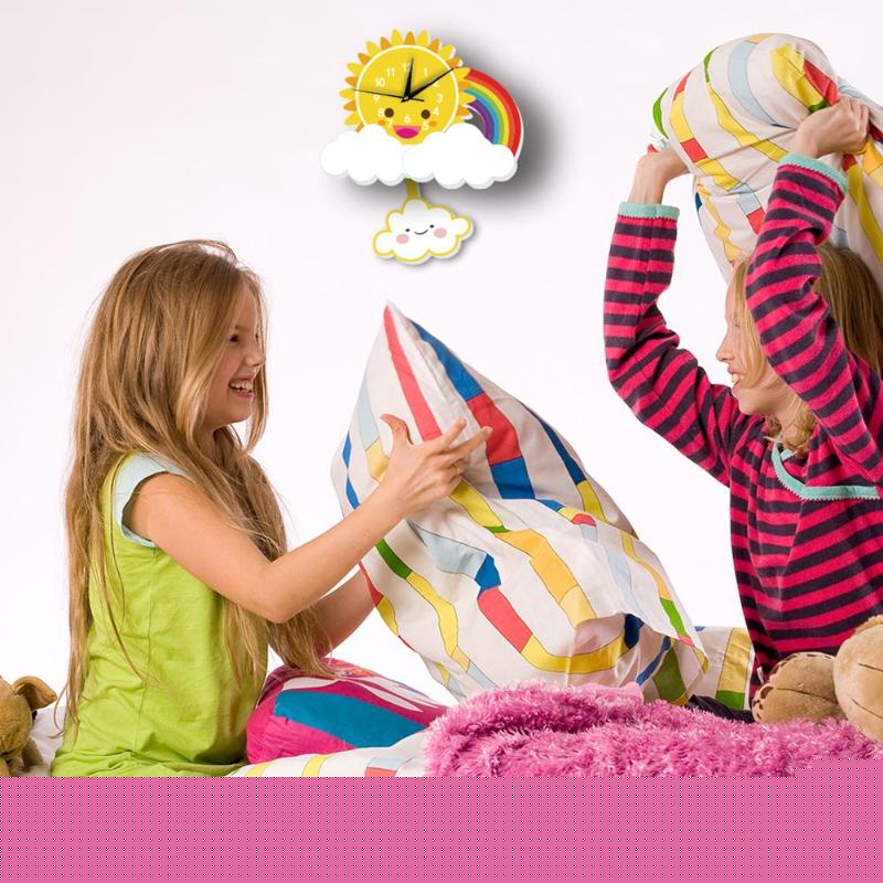 Sunny Rainbow Wall Clock