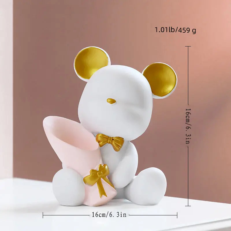 Cute Bear Flower Base