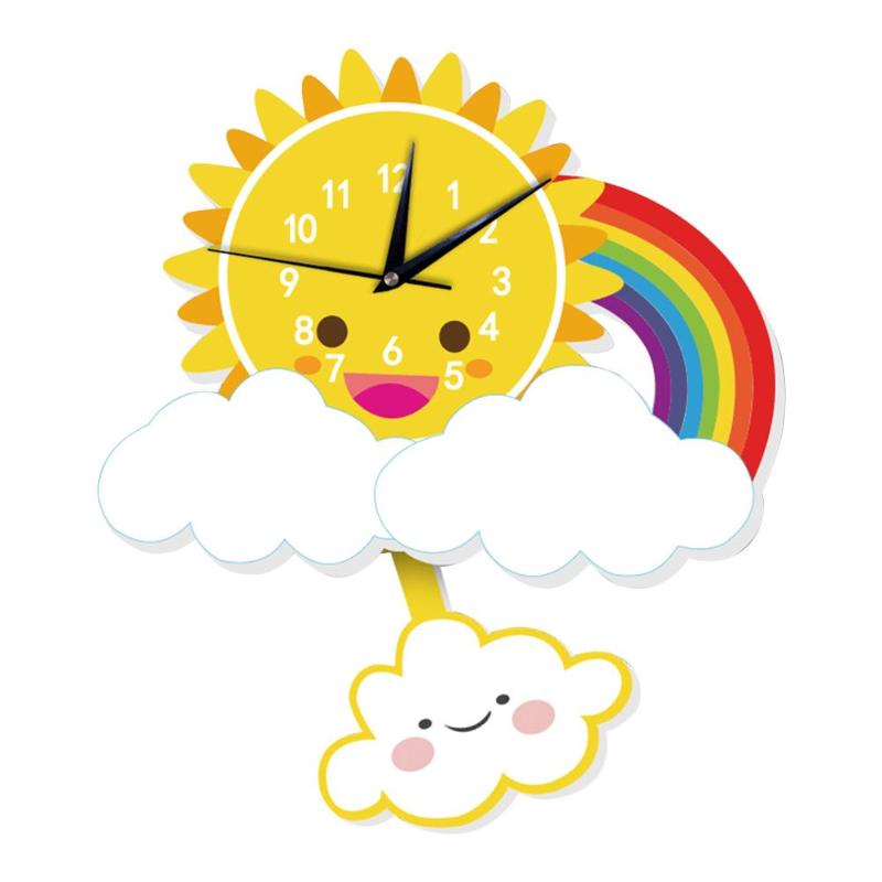 Sunny Rainbow Wall Clock