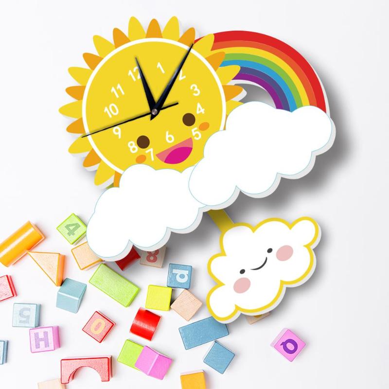 Sunny Rainbow Wall Clock