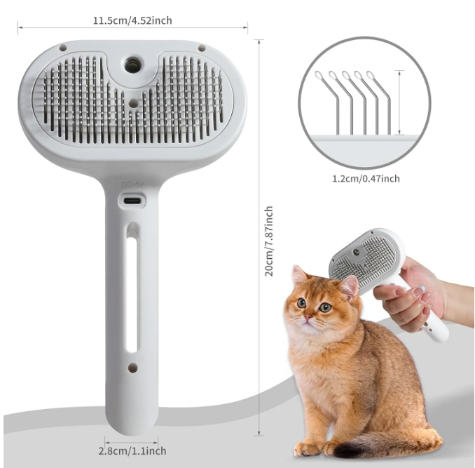 2-IN-1 Spray Grooming Brush For Cats & Dogs