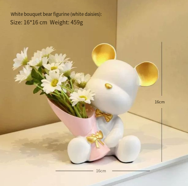 Cute Bear Flower Base